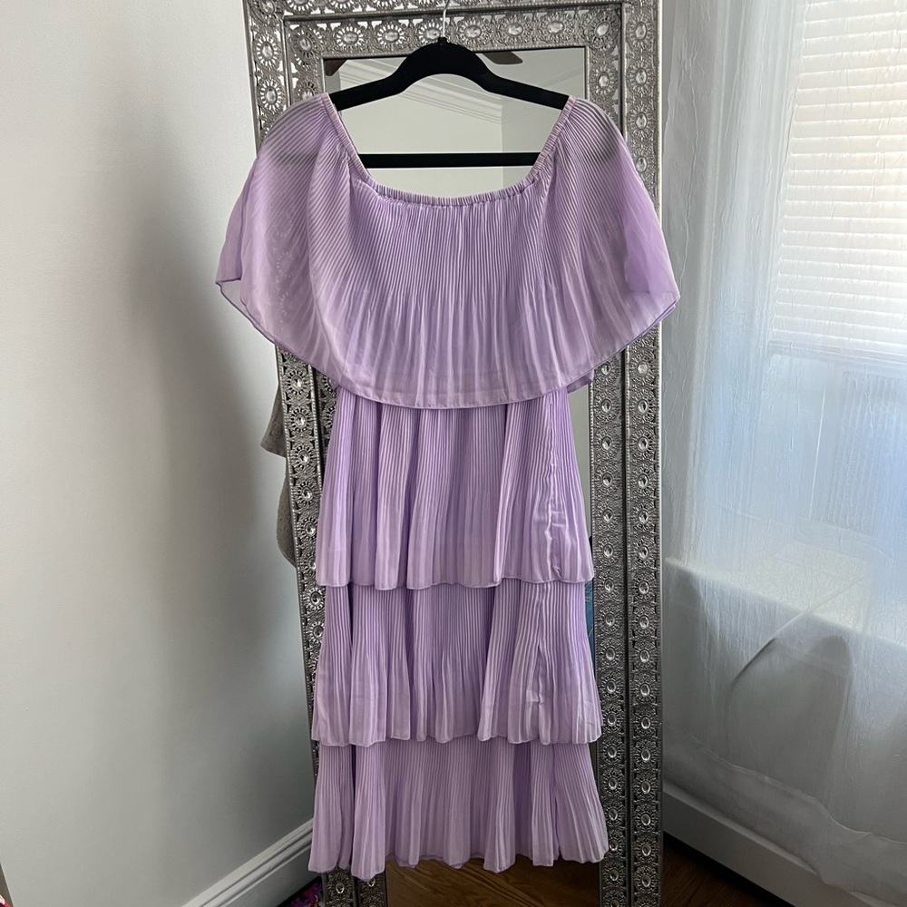 Lavender Ruffle Summer Dress